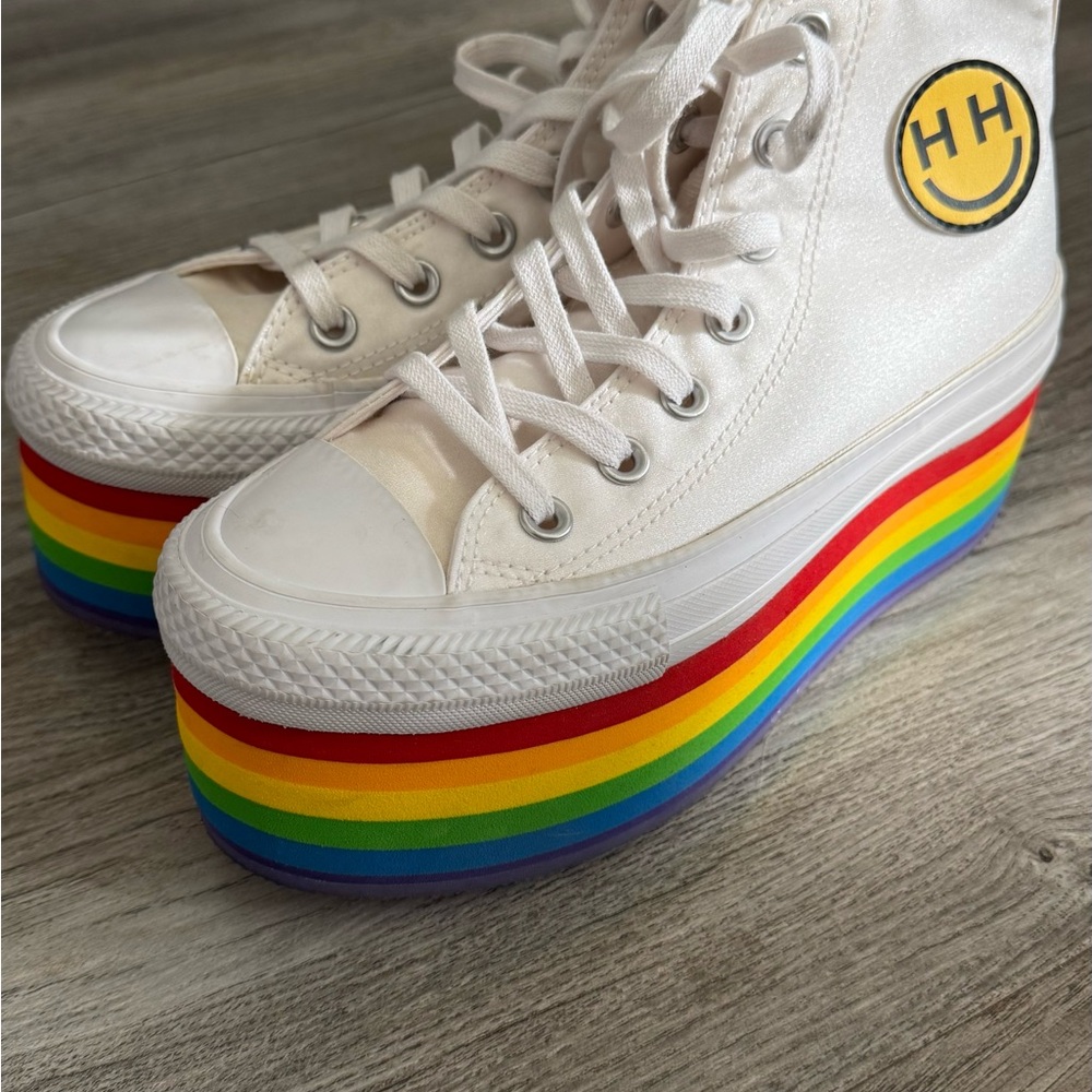 Converse x Miley Cyrus Platform Chuck Taylors Rainbow Platform